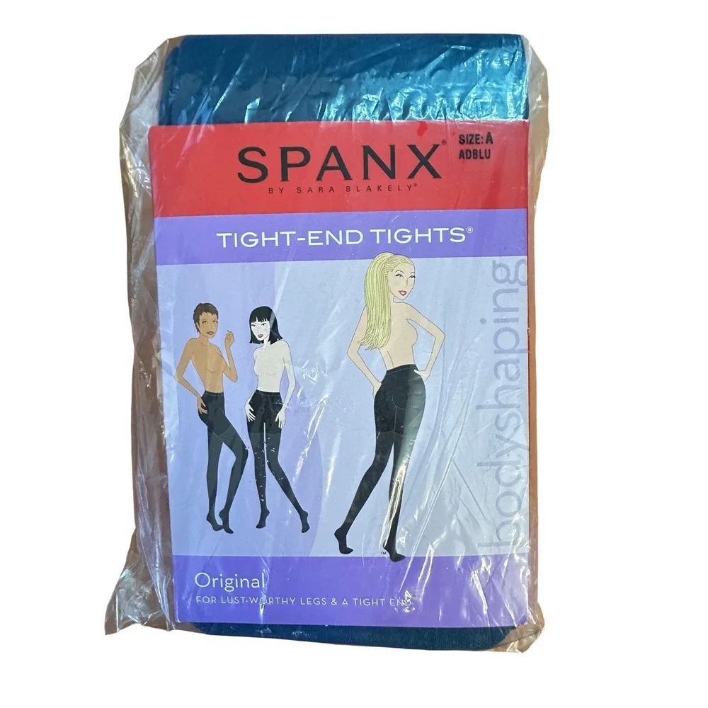 Spanx Tight-End Tights Women Size A ADBLU Blue Bodyshaping Opaque 128 NEW